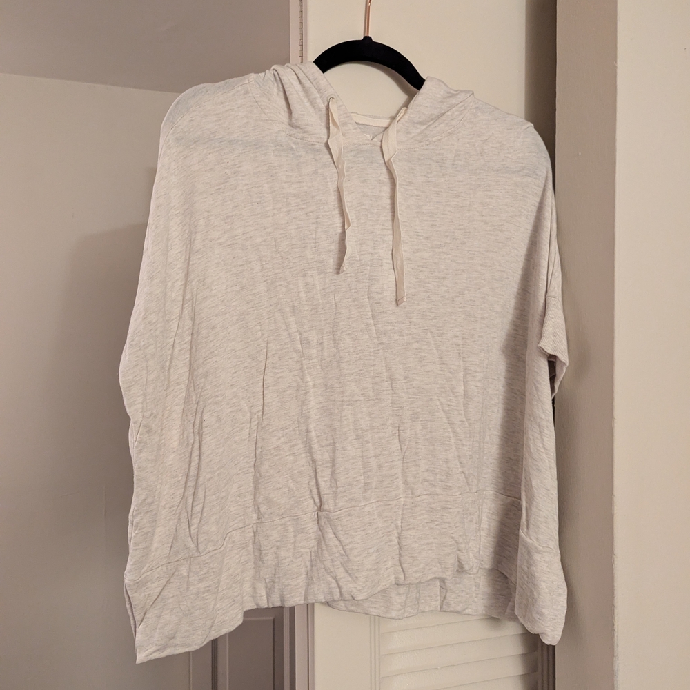 Lou & Grey Cream Hooded Top